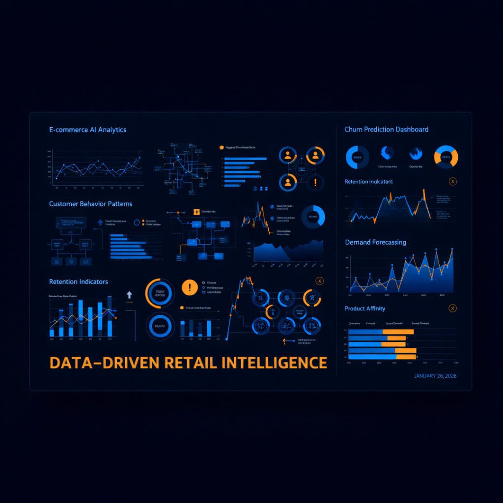 E-commerce fashion brand AI analytics dashboard