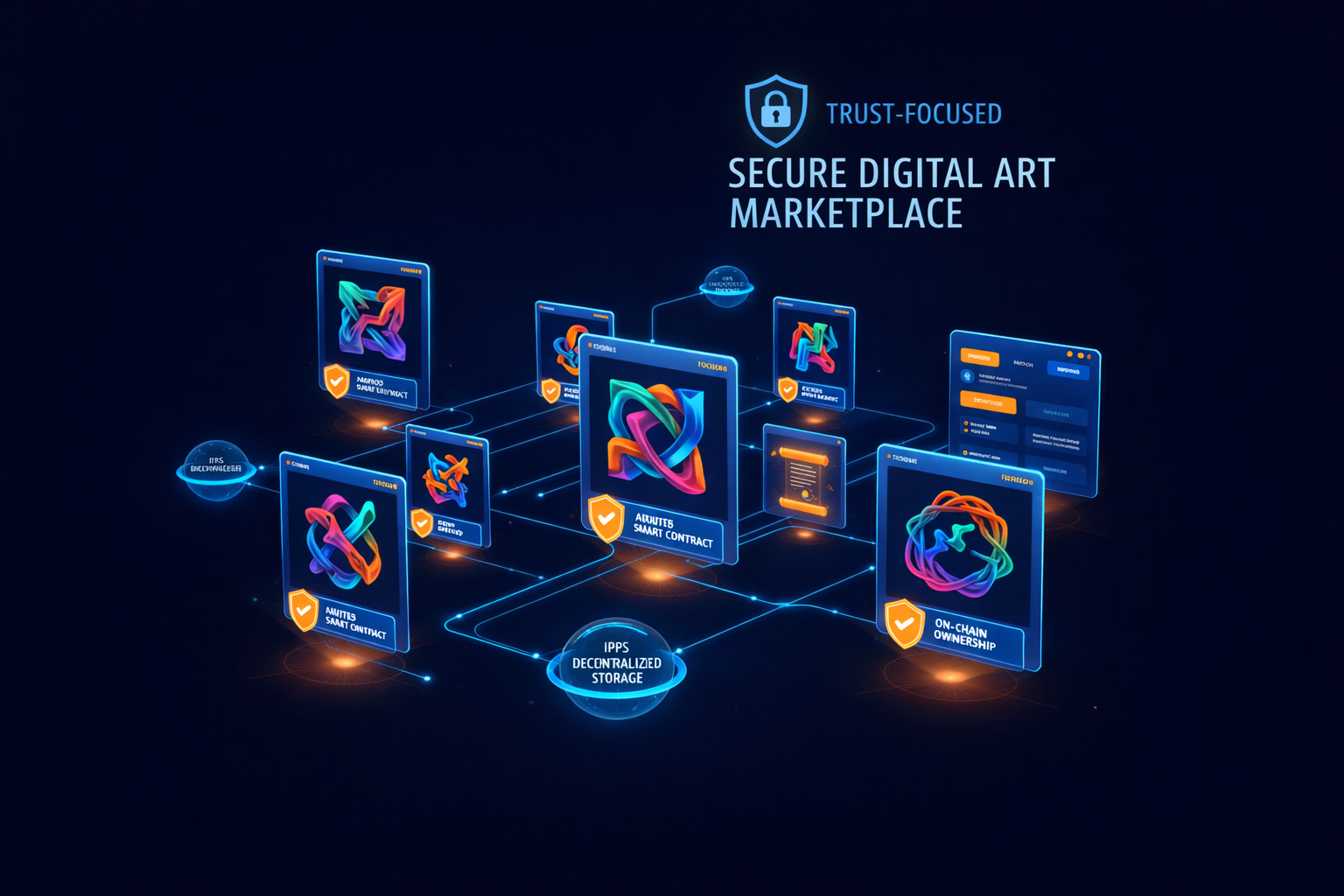 NFT marketplace dApp interface